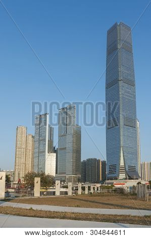 High Rise Modern Office Building In Hong Kong City