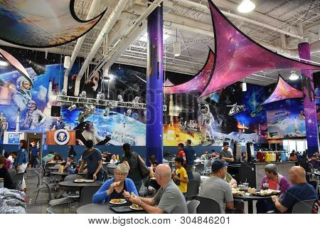 Houston, Tx - Apr 19: Zero-g Diner Food Court At Space Center In Houston Texas On April 19 2019. Its