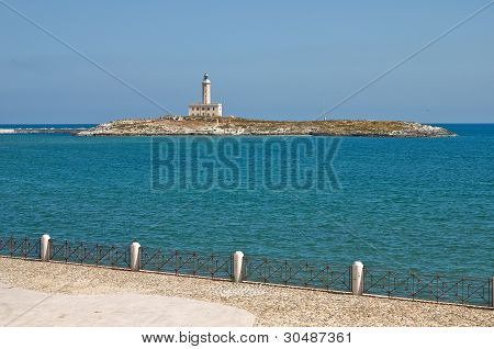 เซนต์ Eufemia ประภาคาร Vieste Puglia อิตาลี