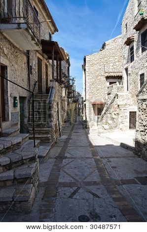 비코 델이 르가 노의 골목입니다. 풀리아입니다. 이탈리아.
