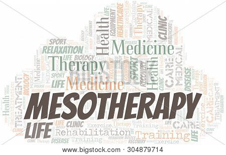 Mesotherapy Word Cloud. Wordcloud Made With Text Only.