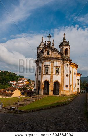 Ouro Preto, Minas Gerais, Brazil: The Famous Church Of Saint Francis Of Assisi, A Rococo Catholic Ch