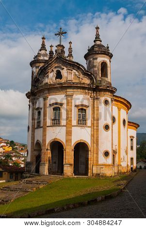 Ouro Preto, Minas Gerais, Brazil: The Famous Church Of Saint Francis Of Assisi, A Rococo Catholic Ch