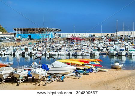 Yachts And Boats In Club De Vela Blanes. Blanes