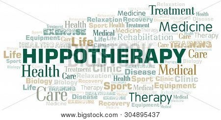 Hippotherapy Word Cloud. Wordcloud Made With Text Only.