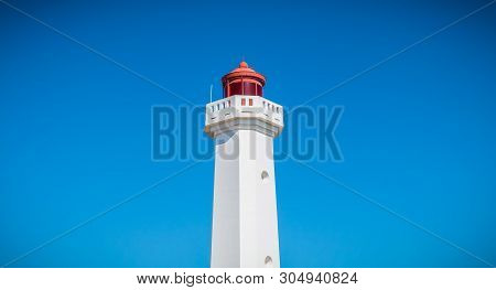 Architectural Detail Of The Corbeaux Marine Lighthouse In Yeu Island