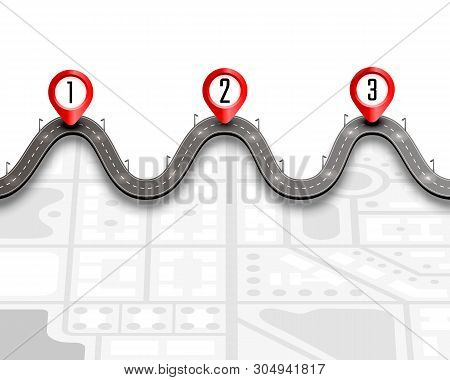Paved Path On The Road Way Location Background.