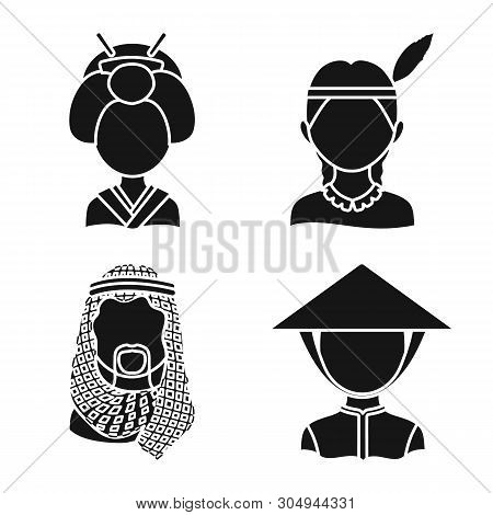 Vector Design Of Person And Culture Symbol. Set Of Person And Race  Stock Vector Illustration.