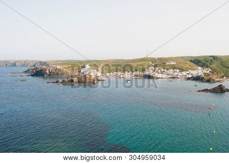 Seascape With Sa Mesquida Village And Beautiful Turquoise Sea Of The Balearic Islands