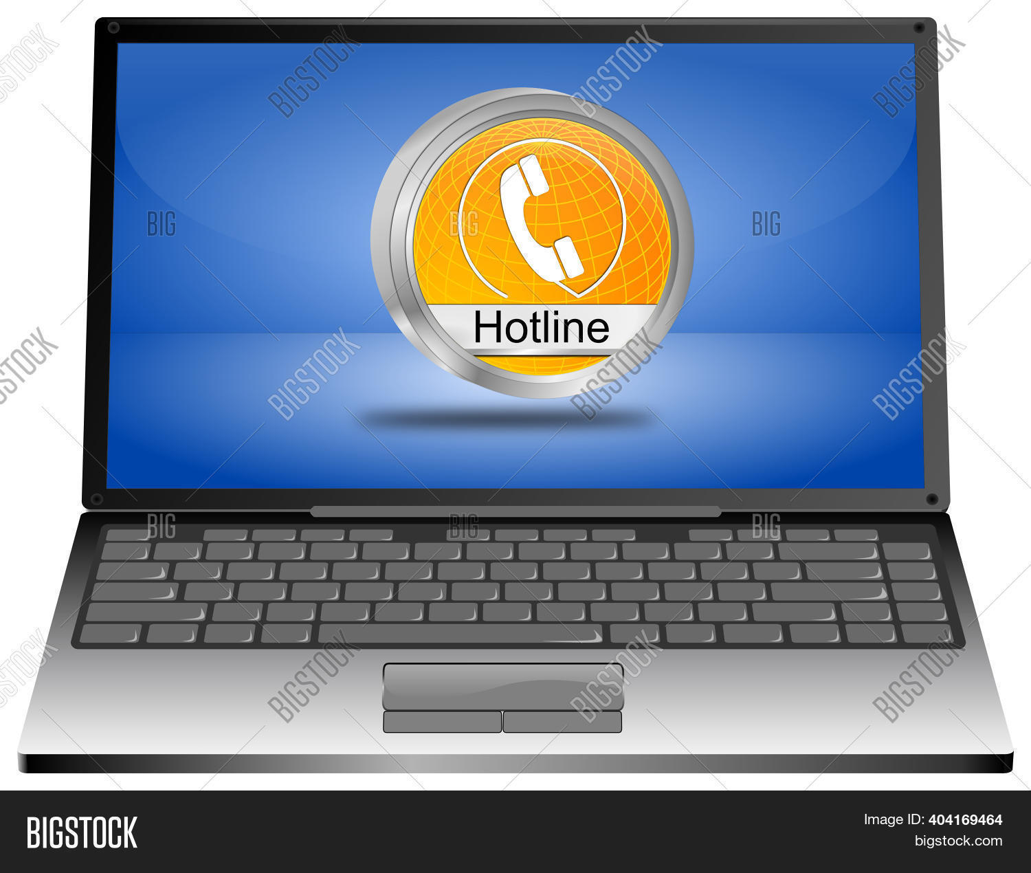 Laptop Orange Hotline Image & Photo (Free Trial) Bigstock