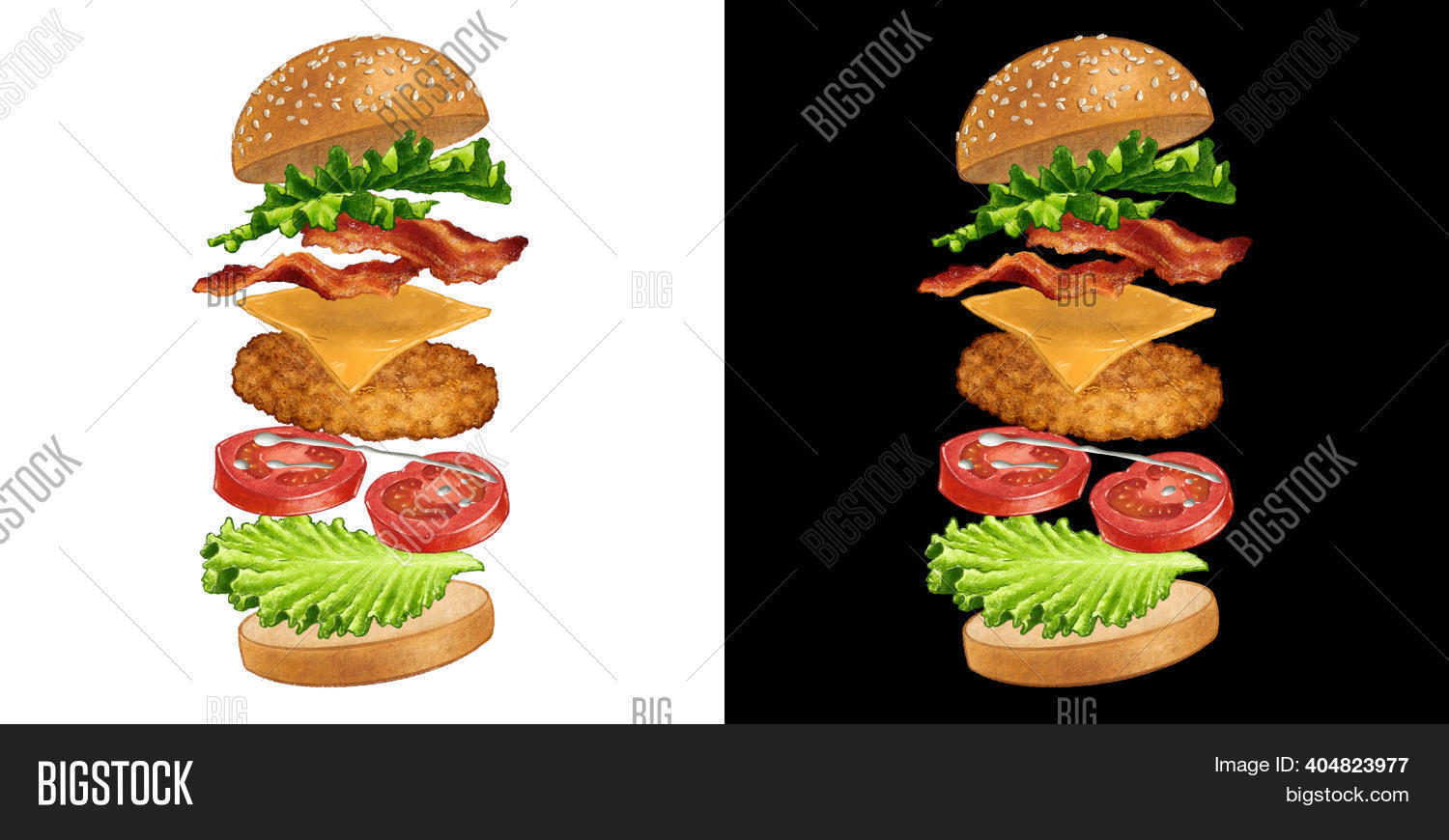 Flying Burger Image & Photo (Free Trial) | Bigstock