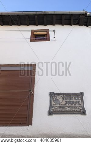 Caceres, Spain - January 3rd, 2021: Birthplace Of Enrique Perez Comendador. Famous 19th Century Scul