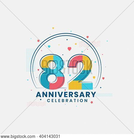 82 Years Anniversary Celebration, Modern 82nd Anniversary Design