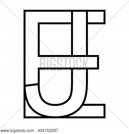 Logo Sign Ej And Je Icon Sign Interlaced Letters J, E Vector Logo Ej, Je First Capital Letters Patte