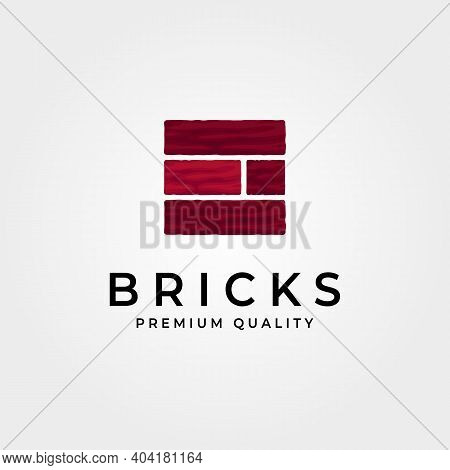 Brick Stone Construction Logo Vintage Vector Illustration Design
