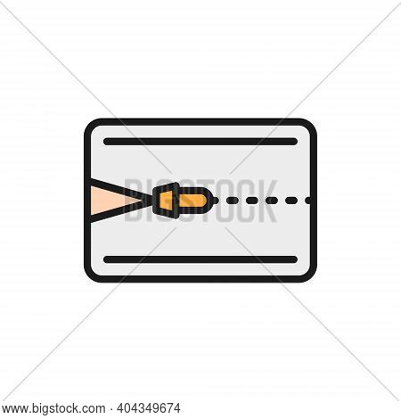Mattress Topper, Zipper For Mattress Flat Color Line Icon.