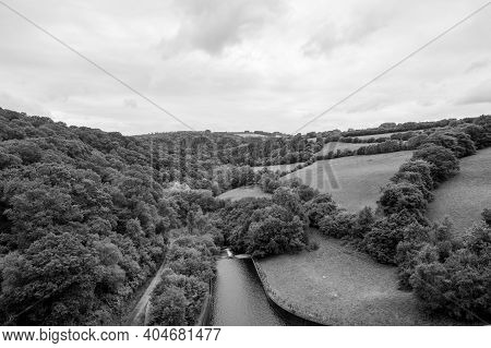 View From The Top Of The Dam At Wimbleball Lake In Somerset