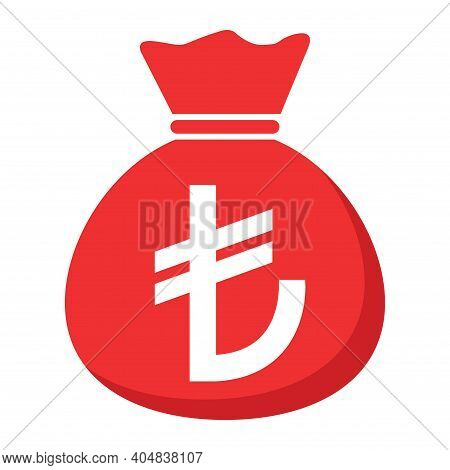 Money Bag Icon Isolated On White Background. Bank Symbol, Profit Graphic, Flat Web Sign