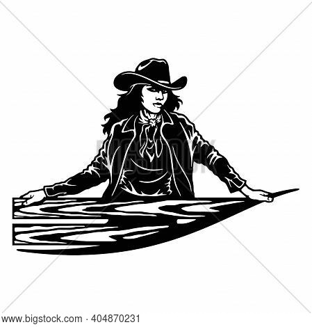 Download Cowgirl Girl Wild Vector Photo Free Trial Bigstock