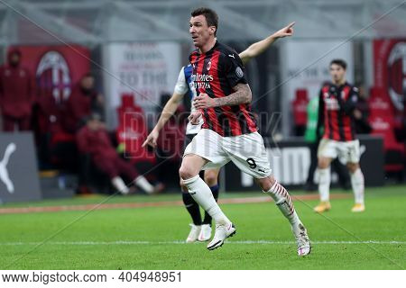 Milano, Italy. 23th Januery2021 . Mario Mandzukic Of Ac Milan  During The Serie A Match Between Ac M