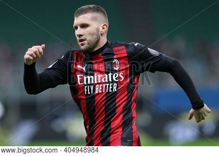 Milano, Italy. 23th Januery2021 . Ante Rebic Of Ac Milan  During The Serie A Match Between Ac Milan 