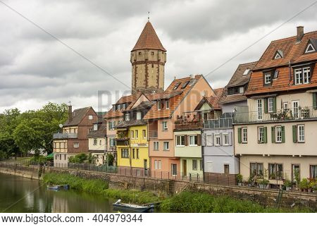 City View Of Wertheim Am Main In Southern Germany At Summer Time