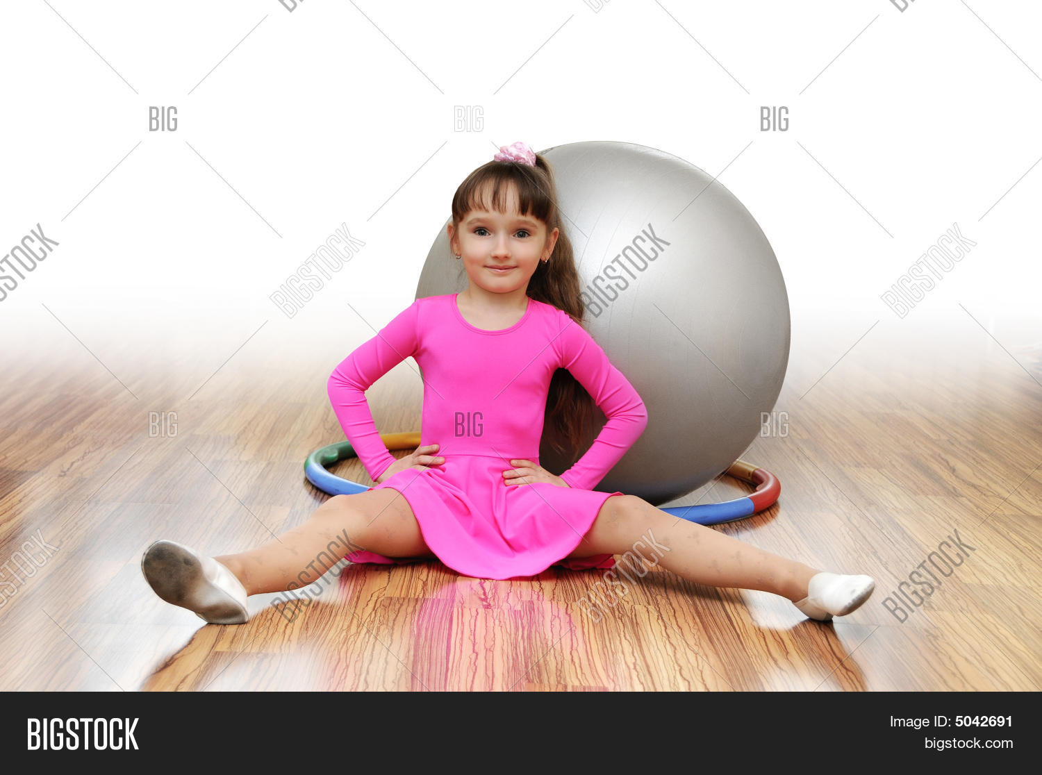 Girl Fitnessball Pink Image & Photo (Free Trial) Bigstock