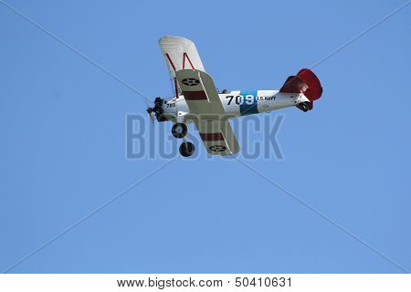 U.s. Navy Stearman Bi-plane