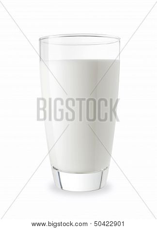 Glass of fresh milk