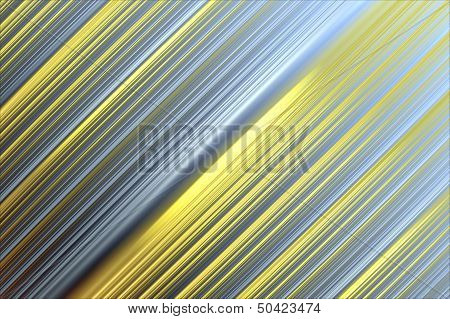 Shiny metallic lines background - diagonal, yellow and silver.