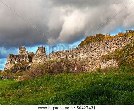 The ancient destroyed fortress. Petersburg. Russia. Koporye
