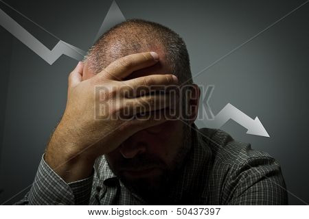 Man In Thoughts. Recession