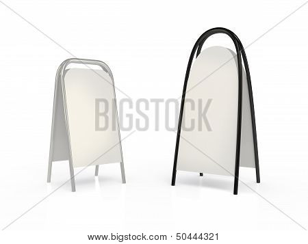 Two white billboards, 3D