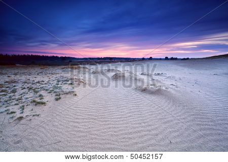 Sand Texture On Dune At Sunrise