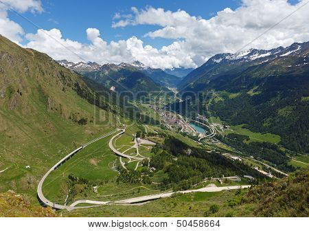 Summer Alps Mountain Pass