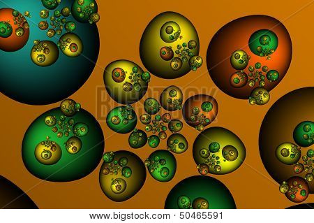 Fractal fairytale - happy celebration of easter.
