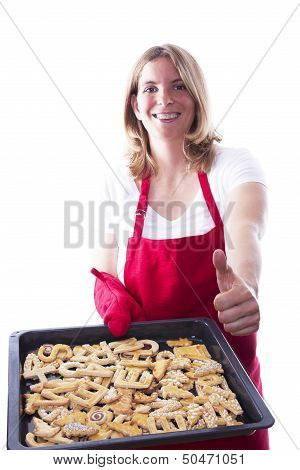 Happy Woman Baking