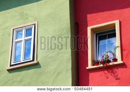 Architectural detail in Sighisoara Medieval City, Transylvania, Romania