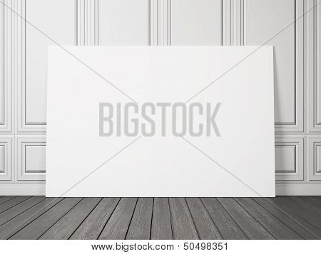 pared blanca decorativa con carteles en blanco