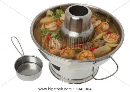 Tom Yum Goong çorba, yangın Pot