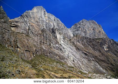 Alpine landscape in Cordiliera Blanca,Peru, South America