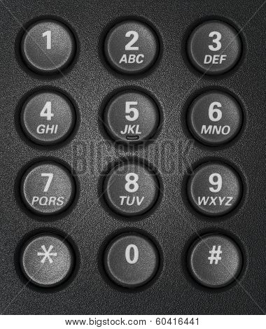 Telephone Keypad With Round Buttons