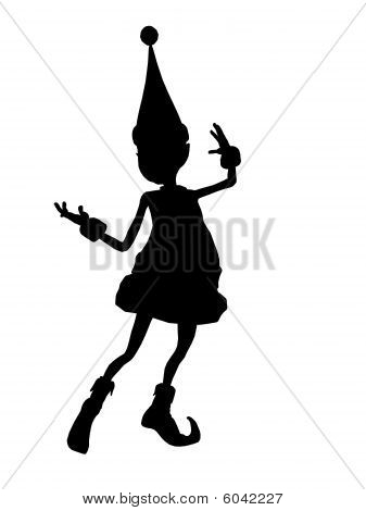 Christmas Elf silhuet Illustration