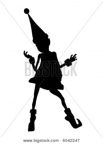 크리스마스 요정 실루엣 그림