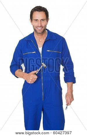 Portrait Of Happy Automechanic