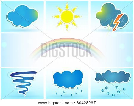 Weather vector icons set