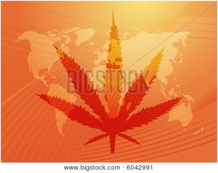 Illustration de feuille de marijuana