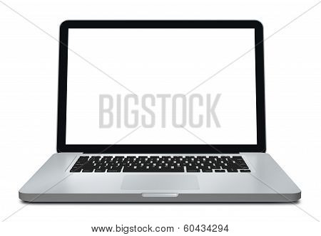 3d laptop isolated on white background