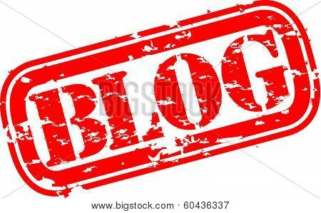 Grunge blog rubber stamp, vector illustration