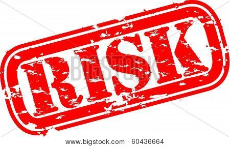 Grunge risk rubber stamp, vector illustration